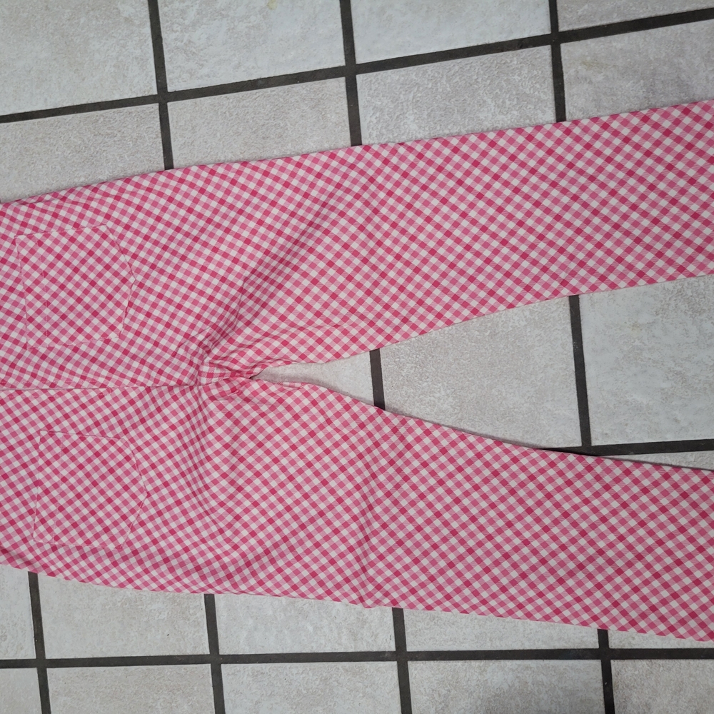 Unique Vintage Pink and White Gingham Pants